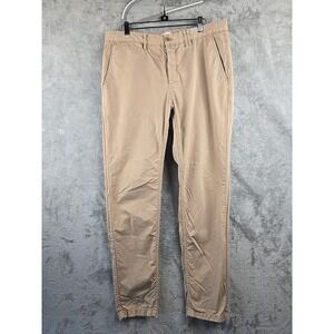 Norse Projects Aros Slim Light Stretch Chino Pants 33x30 Button Close Flaw‎